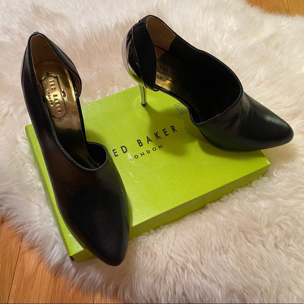 NEW Ted Baker Heals black silver and gold